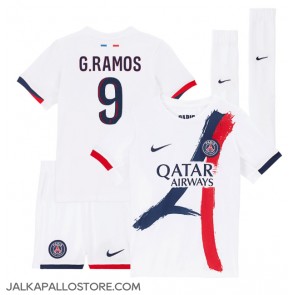 Paris Saint-Germain Goncalo Ramos #9 Vieraspaita Lapsille 2024-25 Lyhythihainen (+ shortsit)